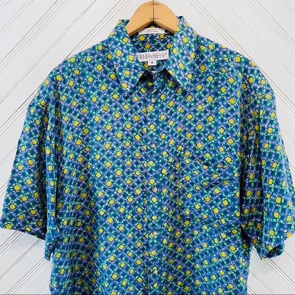 Perry Ellis Portfolio Silk Button Down - Picture 2 of 8